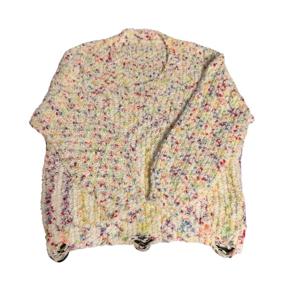 SHEIN Bright Marled Knit Sweater
